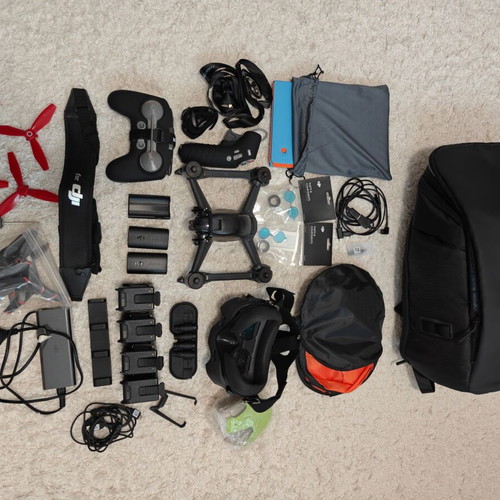 DJI FPV Full Ecosystem Combo like new with 3 batteries and backpack