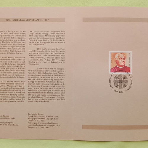 Germany 1997 stamp with Bonn first day cover postmark