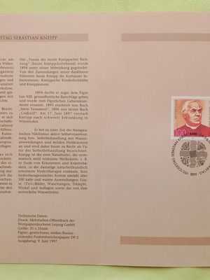 Germany 1997 stamp with Bonn first day cover postmark