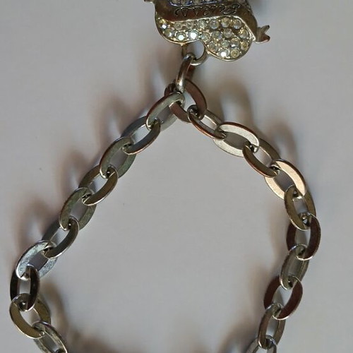 Guess bracelet used, silver color