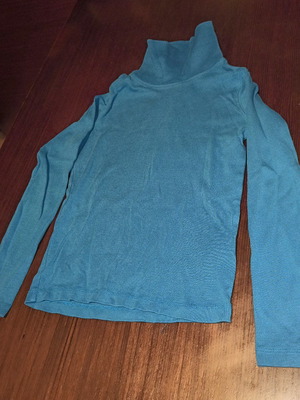 Turtleneck shirt used, intense blue, 6-8 years old