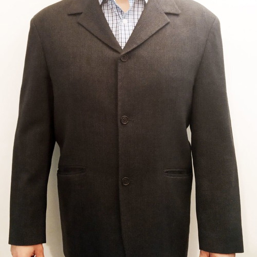 Caramelo men's jacket gray, 90% cotton, almost unused, size 52