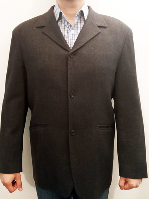 Caramelo men's jacket gray, 90% cotton, almost unused, size 52