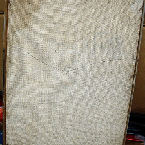 Sfairiko Aerostato painted educational vintage wall art used 61x41cm