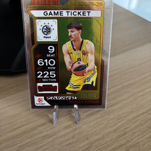 2025-26 Panini Contenders EuroLeague Game Ticket Roman Sorkin Parallel /275