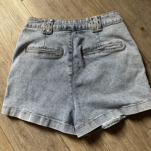 Denim shorts Queen Hearts Paris size M like new with studs