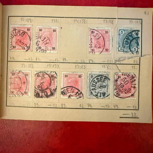Vintage German Auswahlheft stamp booklet with sealed Austrian Empire stamps
