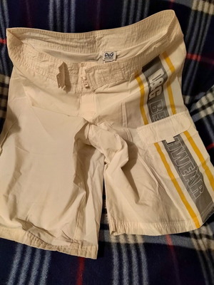 Dolce & Gabbana vintage swim shorts size L like new, white