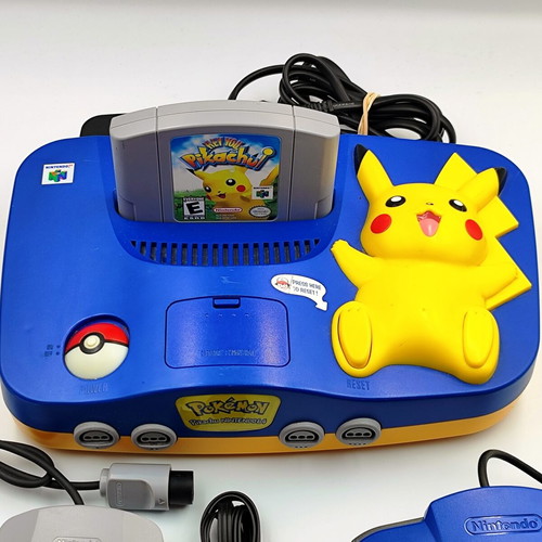 Nintendo 64 Pokémon Pikachu Edition like new with Hey You Pikachu and accessories