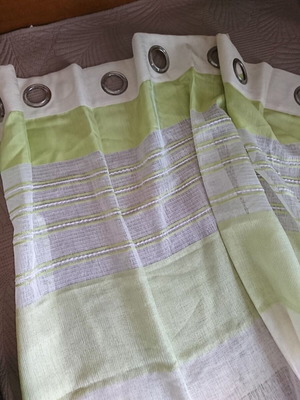 Curtain set with rings, 2 panels, 140×250 cm