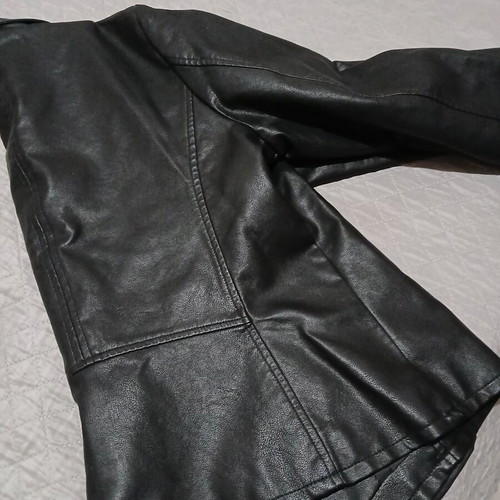 Biker jacket women's, black, XL