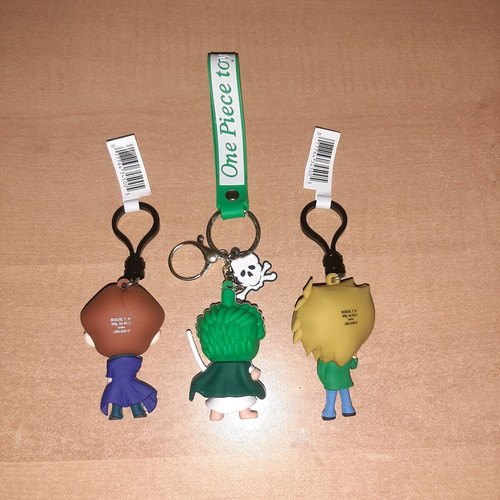 Yu-Gi-Oh and One Piece keychains like new, set of 3