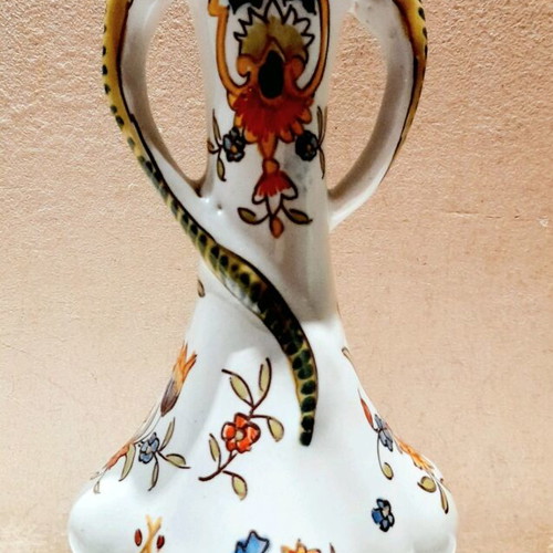 Collectible Faience Rouen Vase 19th Century used
