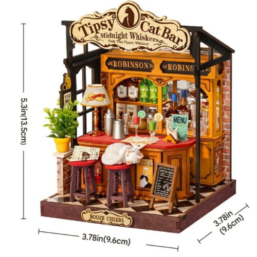 RoLife Tipsy Cat Bar DIY μινιατούρα σπίτι καινούργιο σφραγισμένη συσκευασία