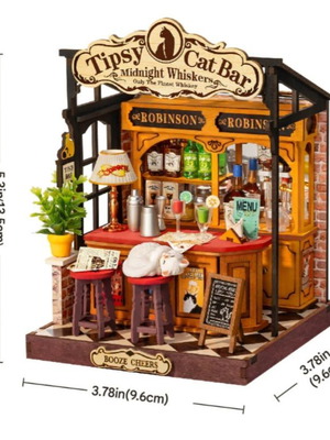 RoLife Tipsy Cat Bar DIY μινιατούρα σπίτι καινούργιο σφραγισμένη συσκευασία