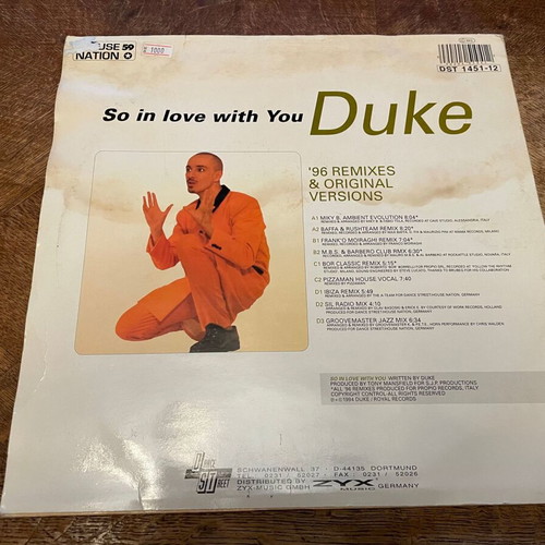 Duke So In Love With You 12" maxi single used, electronic