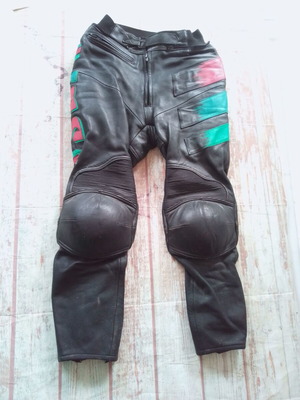 IXS leather motorcycle pants used with protectors