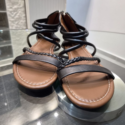 Gladiator sandals black size 42 new, faux leather