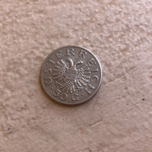 Austria 50 Groschen 1935 coin used, historic European currency