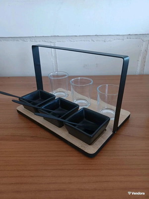 Modern aperitif serving set
