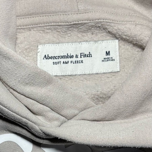 Abercrombie & Fitch Hoodie beige with white logo like new, size M
