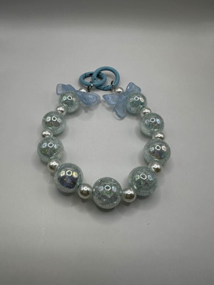 Handmade key chain Blue bow new