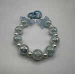 Handmade key chain Blue bow new