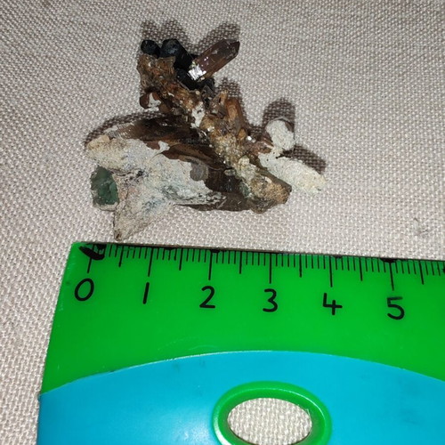 Collectible mineral rock with quartz crystals like new