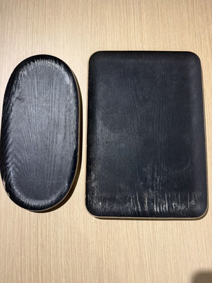 Zara Home ξύλινα δισκάκια σε μαύρο χρώμα, σετ 2