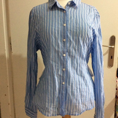Ble Resort Collection shirt used, blue, cotton, size M