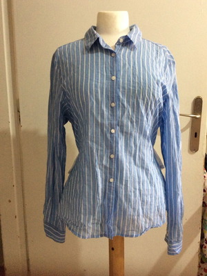 Ble Resort Collection shirt used, blue, cotton, size M
