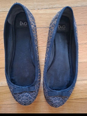 Dolce & Gabbana ballerinas used, black and gold, size 36