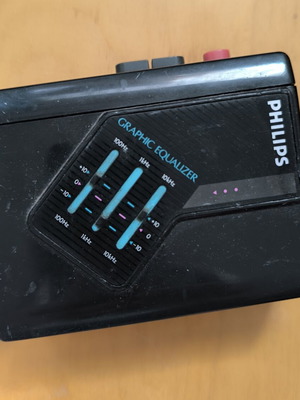 Philips Walkman portable cassette player with graphic equalizer used, for repair or parts
