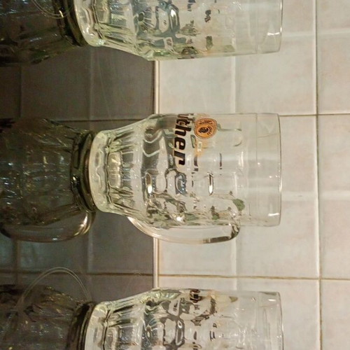 Tucher beer glasses used, set of 3 pieces