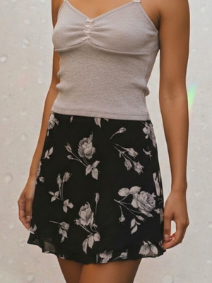Y2K Coquette Set Skirt and Top On Line like new, black and grey