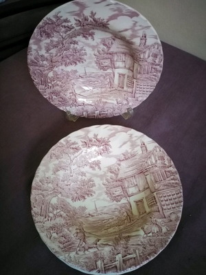 Σετ 6 βαθιά πιάτα Myott The Hunter από πορσελάνη Αγγλίας σαν καινούργιο