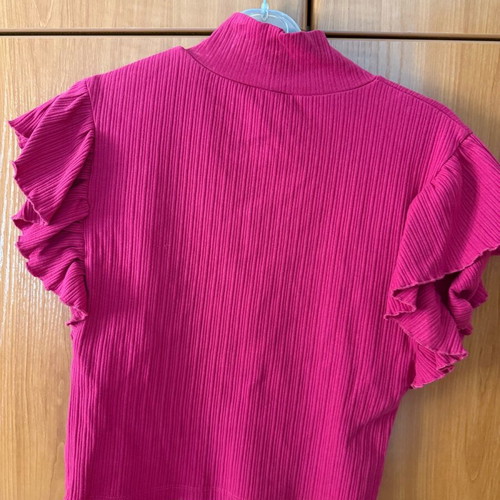 Zara T-shirt pink color with nice sleeves like new