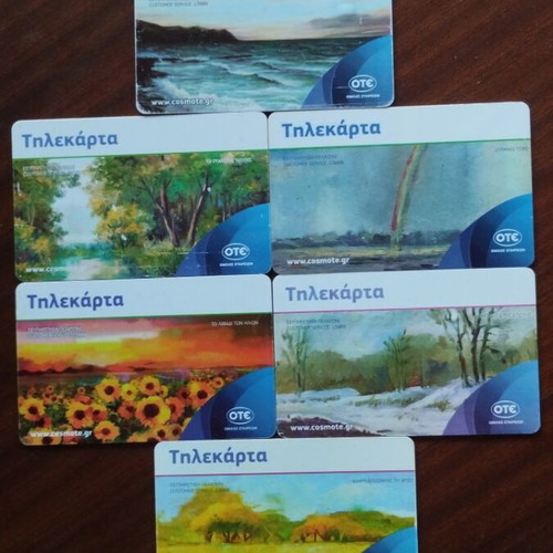Greek phone cards 2016/17, pack of 6