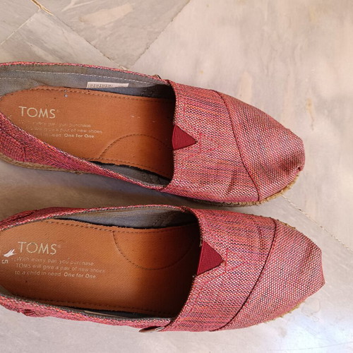 Toms espadrilles used, pink, size 37.5