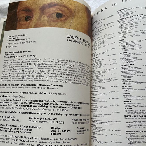 Sabena Revue collectible magazine 1977 used, Rubens tribute