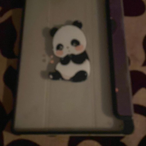 Samsung A7 tablet case, black plastic with panda