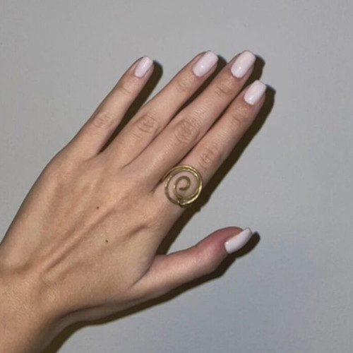 Gold adjustable handmade ring like new