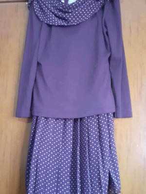 Ντε πιες σαν καινούργιο σετ μωβ μπλούζα και πουά φούστα Mexx Fashion