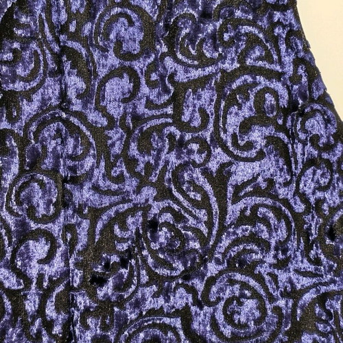 Ganas dark blue dress with velvet details like new