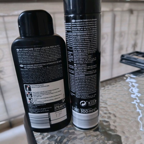 Glass cleaner and car wax new items