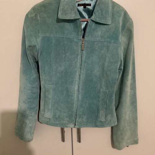Suede jacket turquoise Pink Woman like new, Small