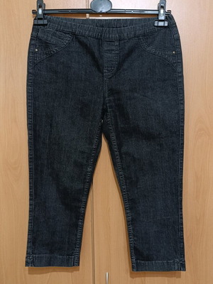 Short denim leggings like new, black, size L