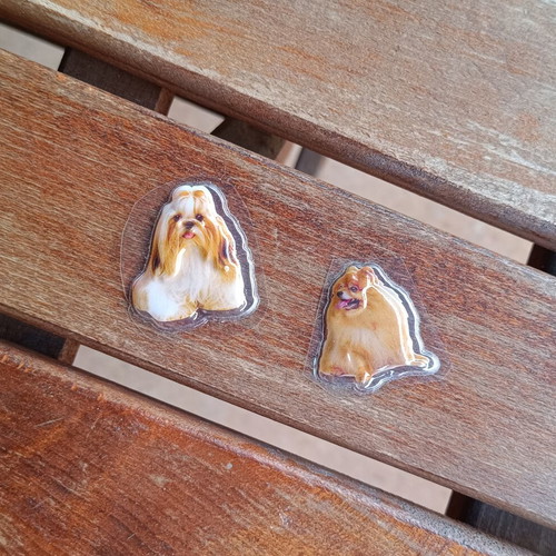 Pack of 2 dog stickers