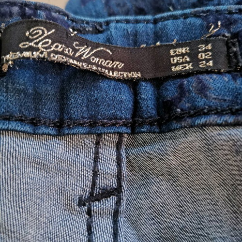 Lise Charmel Antigel women's jeans like new, blue with pattern