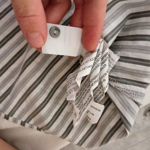 Zara Woman striped shirt, small, white and grey